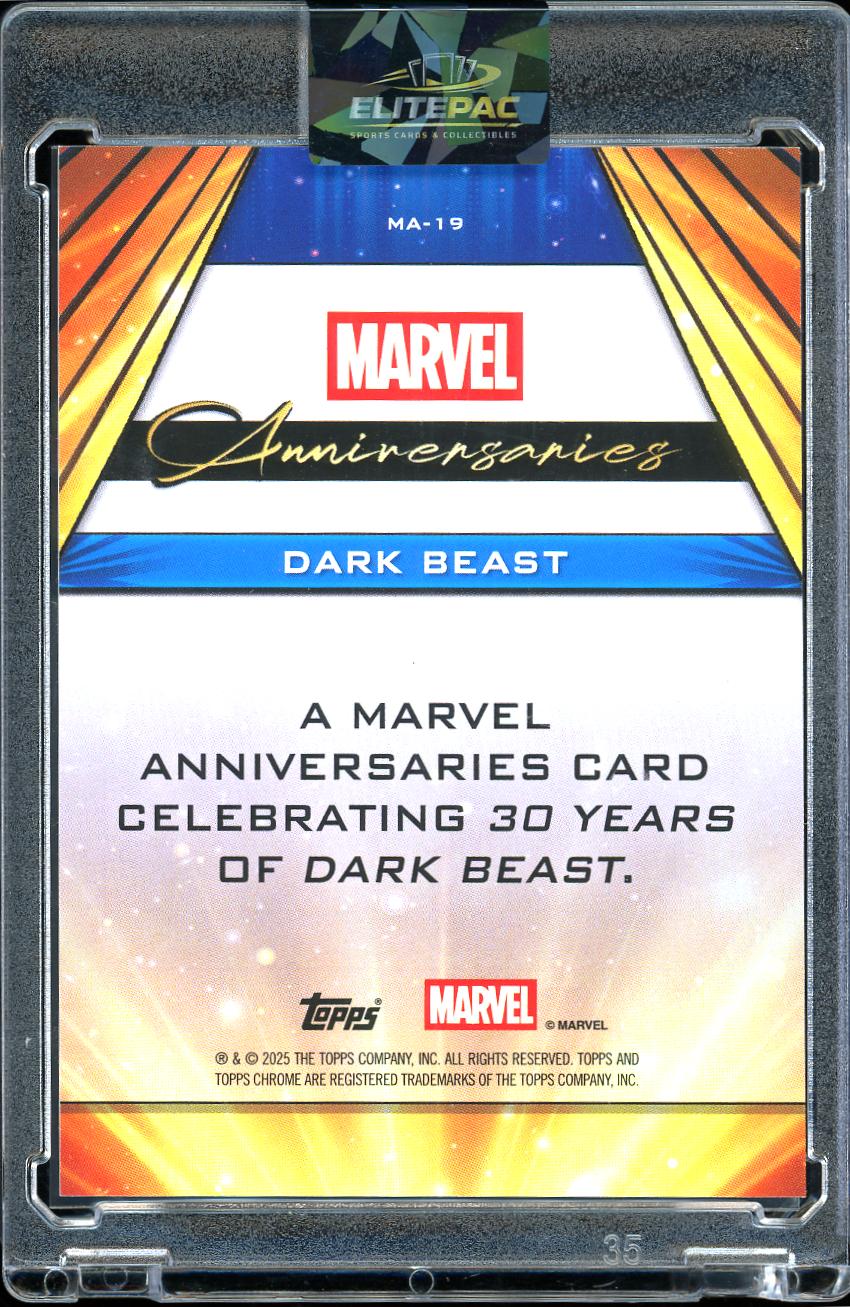 2025 Topps Chrome Marvel #MA-19 Dark Beast Marvel Anniversaries Black