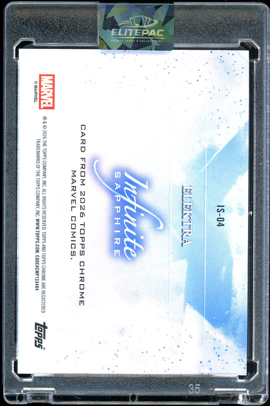 2026 Topps Chrome Marvel Comics Sapphire Edition #IS-04 Elektra Infinite