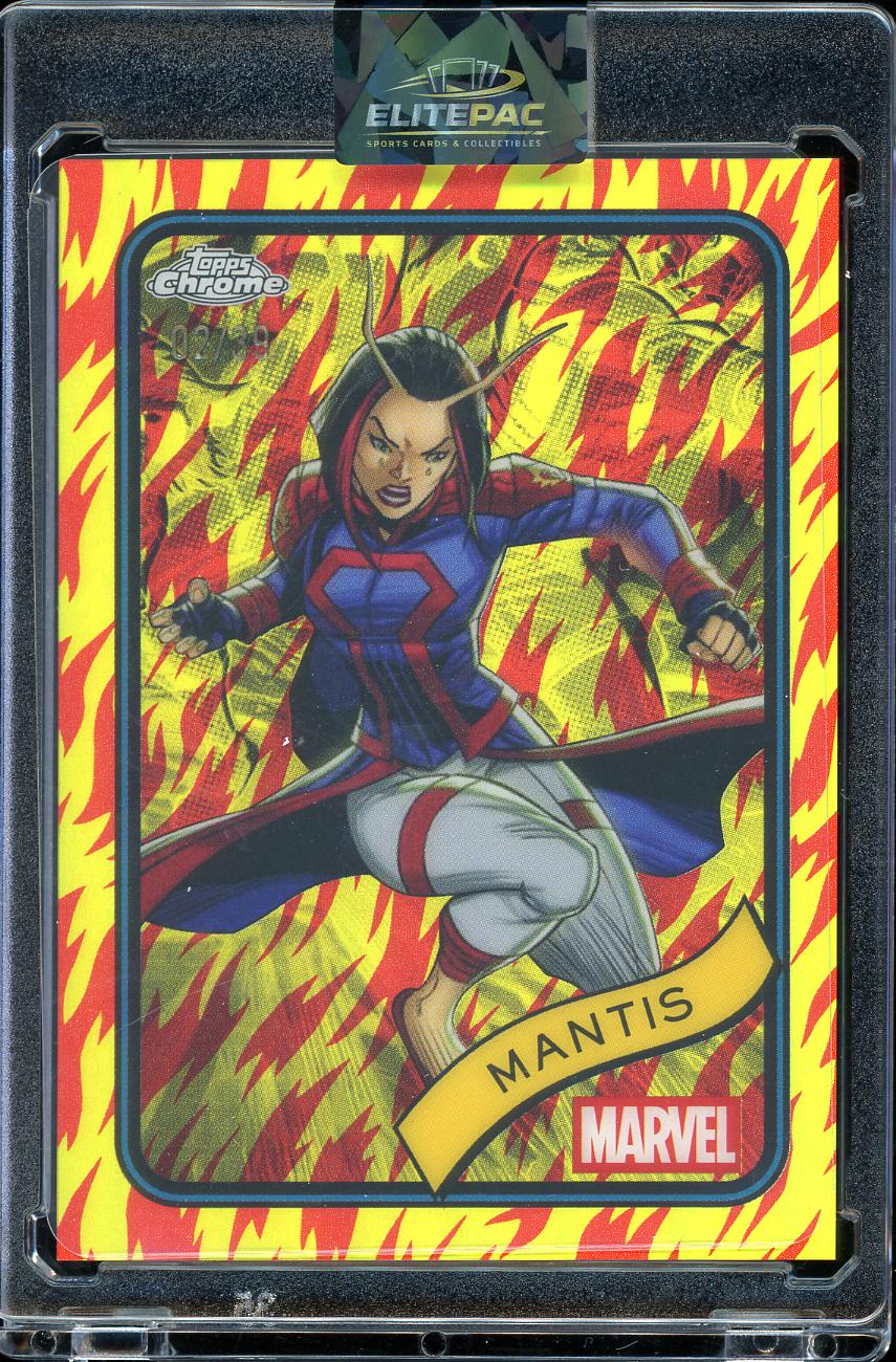 2025 Topps Chrome Marvel #171 Mantis Human Torch Refractor (Red & Orange)