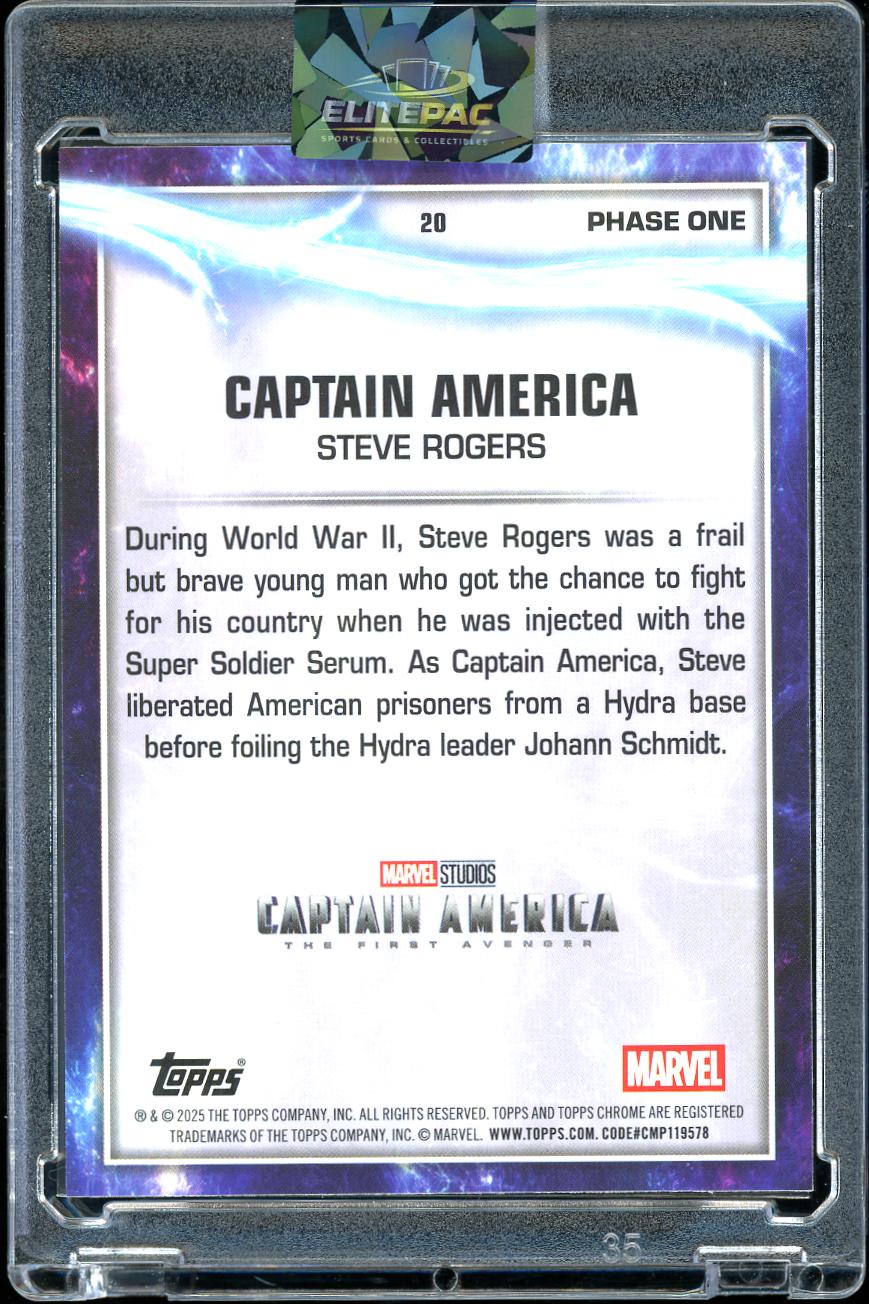 2025 Topps Chrome Marvel Studios #20 Captain America