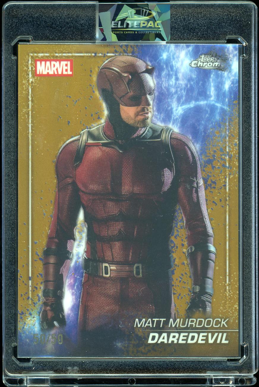 2025 Topps Chrome Marvel Studios #175 Daredevil Gold Refractor