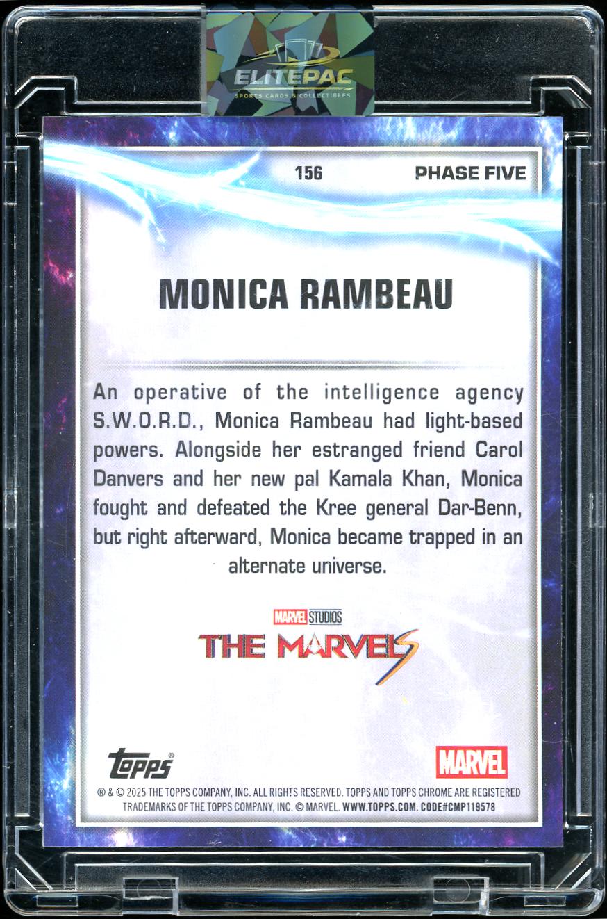 2025 Topps Chrome Marvel Studios #156 Monica Rambeau Green Sapphire