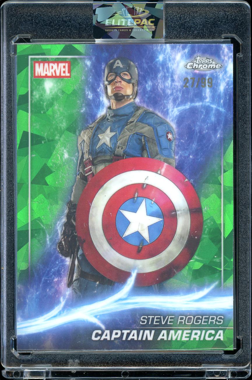 2025 Topps Chrome /99 Sapphire Edition Marvel Studios #20 Captain America