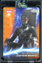 2025 Topps Chrome Marvel Studios #133 Captain Marvel /25 Orange Refractor