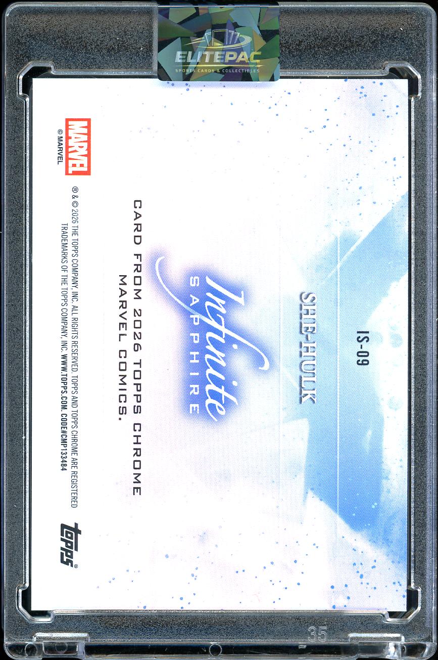 2026 Topps Chrome Marvel Comics Sapphire Edition #IS-09 She-Hulk Infinite