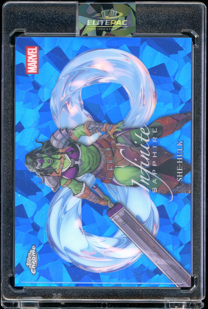 2026 Topps Chrome Marvel Comics Sapphire Edition #IS-09 She-Hulk Infinite