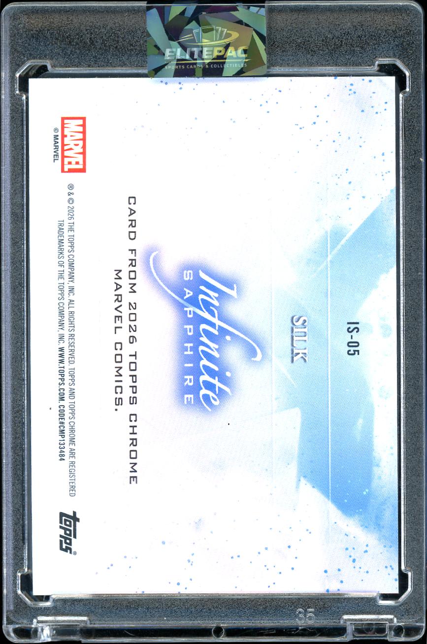 2026 Topps Chrome Marvel Comics Sapphire Edition #IS-05 Silk Infinite Sapphire