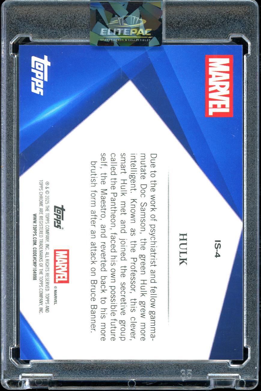 2025 topps Marvel Infinite Sapphire Hulk IS-4