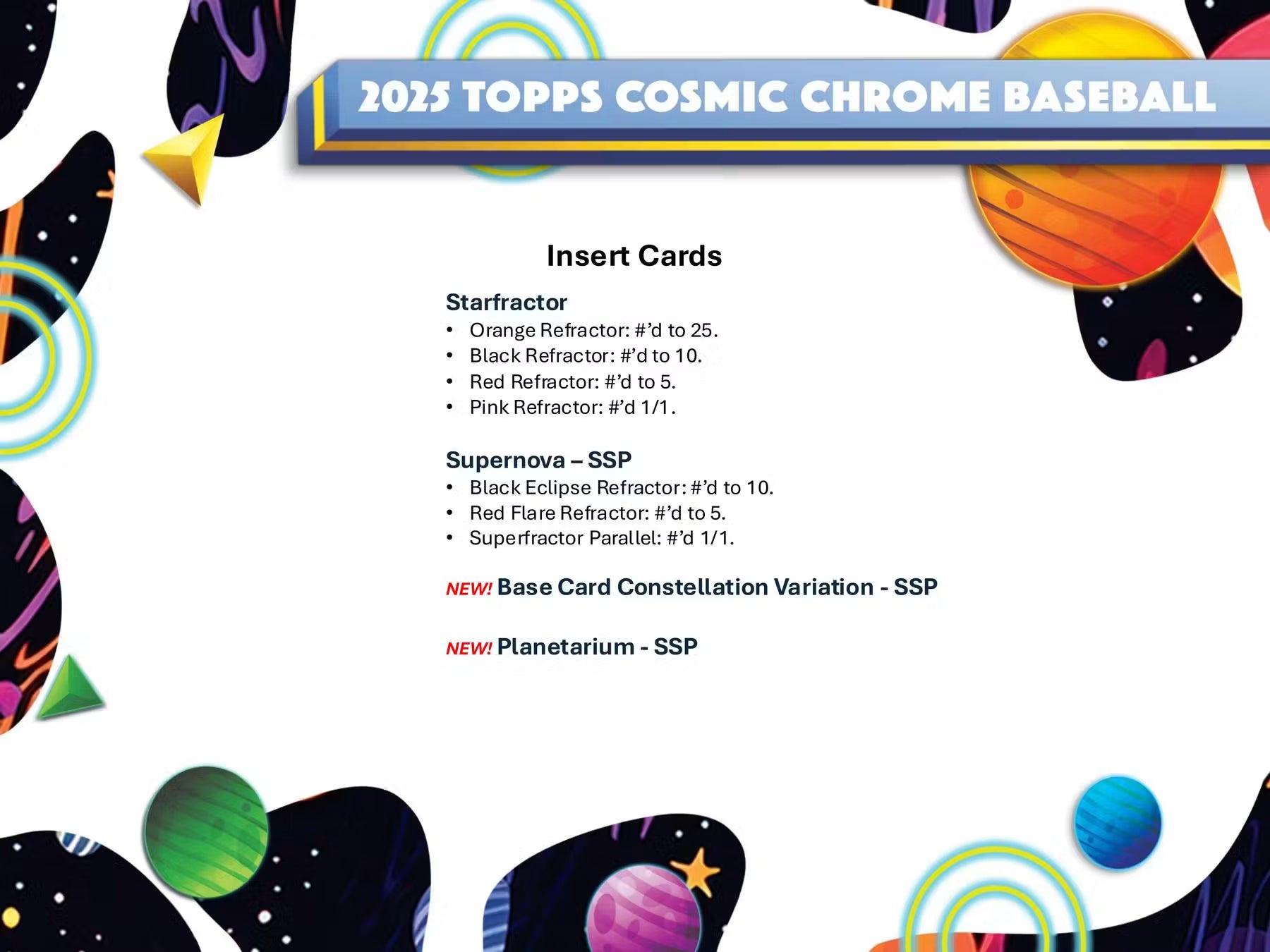2025 Topps Cosmic Chrome Baseball Hobby Box